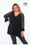 Immagine di CURVY GIRL V NECK TOP WITH LACE SLEEVES